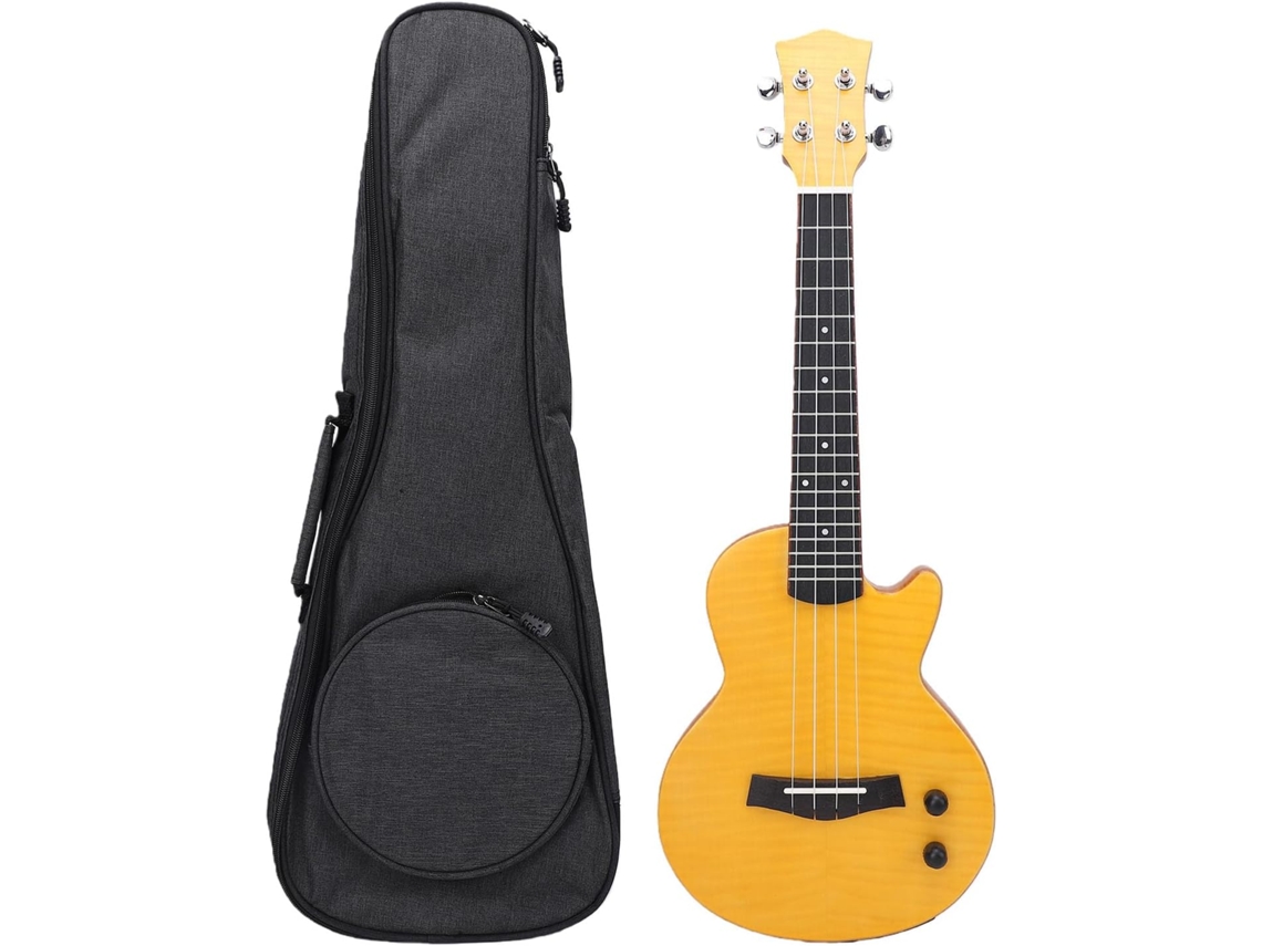 Ukulele Elétrico De 23 Polegadas, Instrumento De Cordas De Madeira