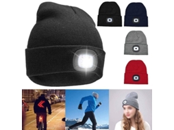 2026-gorro Led Com Bateria Recarregável Usb Unissex Para Caça Camping Corrida Passeio De Noite Azul