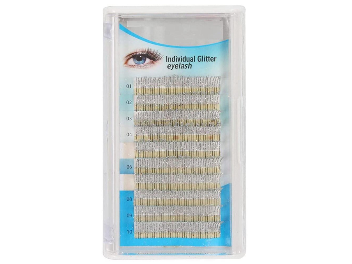 Pestañas Postizas Individuales Glitter C Curl 0.15mm Extensions De Pestañas Brilhantes