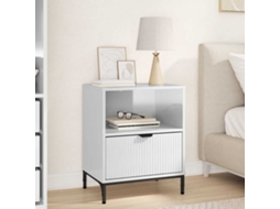 Vidaxl Armário De Cabeceira Branco Brilhante 49 X 36 X 61 Cm
