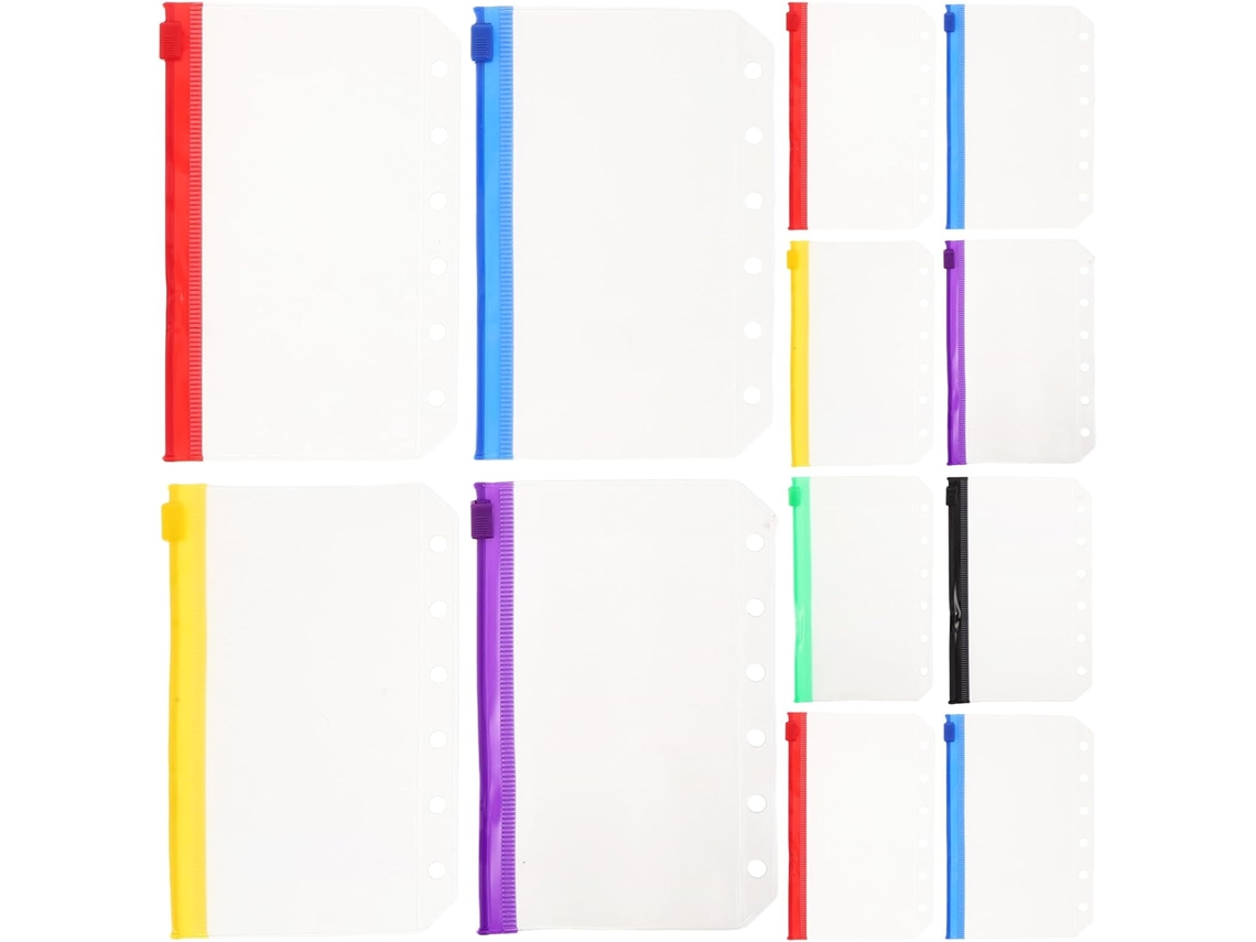 Pastas Para Arquivos Ultechnovo A7 Com Zíper, 30-unidades, Envelopes Translúcidos Em Pvc Fosco, Inserções Substituíveis