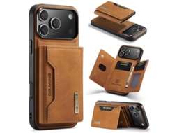 Capa De Couro Para Iphone 17 Pro Max Dg.ming Série M2 Com 3 Compartimentos Para Cartões.