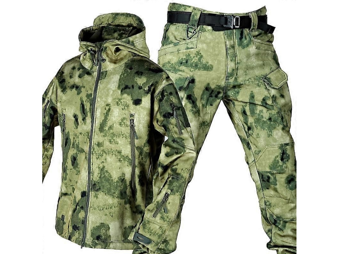 Jaqueta E Calça De Camuflagem Masculina Impermeável Anti-vento Inverno Tática Militar Ruínas M