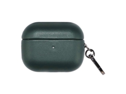 Capa protetora para fones de ouvido Bluetooth Semi Fibre AirPods 4 em couro PU com acabamento brilhante. GIECY