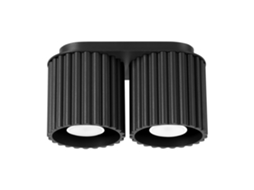 Candeeiro De Teto Aura De Alumínio Preto 12x21x10cm Sollux Lighting