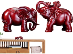 De Madeira De Elefante, Casal Rústico, Decoração De Mesa Artesanal Para Sala De Estar Ou Gokoco