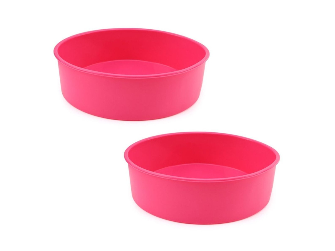 Forma Para Pão E Bolos, Em Silicone, 20 Cm, Cor Vermelho, Formato Redondo, Para Forno, Confeitaria E Preparo Doméstico