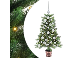 Árvore De Natal Artificial Pré Iluminada Vidaxl Verde Polietileno (90 Cm)