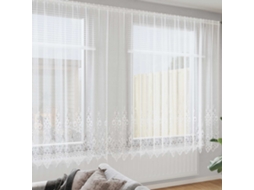 Vidaxl Cortina De Renda Branco 240x750cm Poliéster
