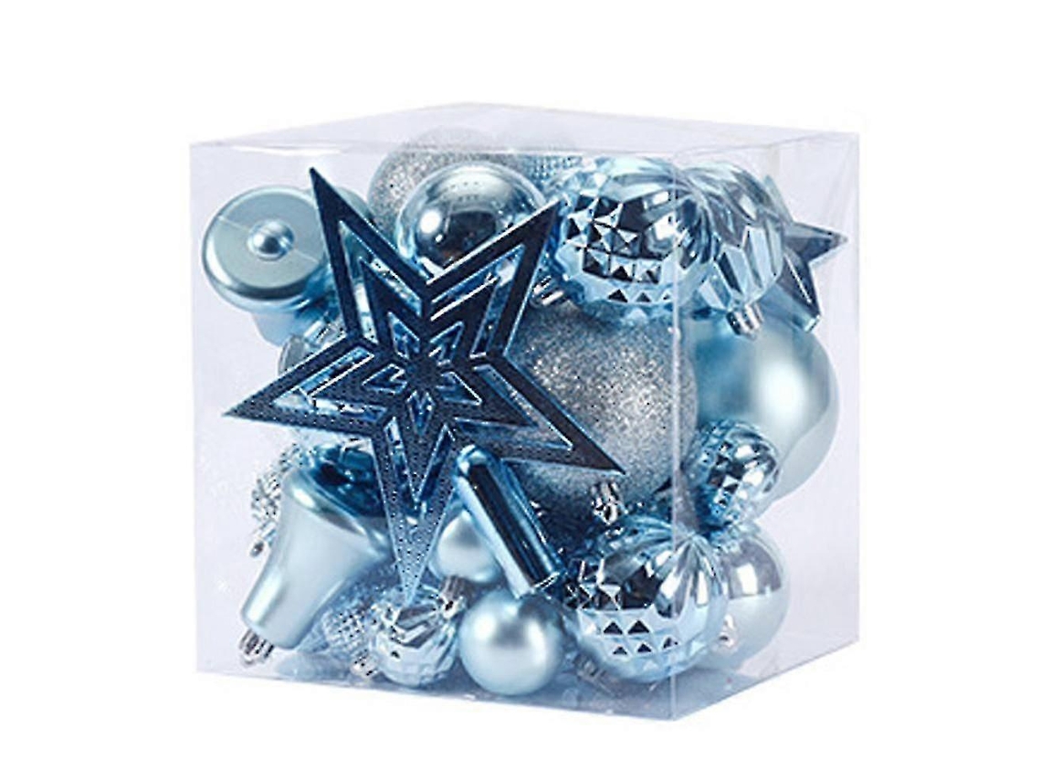 Conjunto De Enfeites De Bola De Natal Inquebrvel Pacote De Presente Para Decorao Da Rvore De Natal Azul Hengjian (45 Peas)