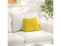 Vidaxl Travesseiro Para Costas Amarelo 45 X 20 X 35 Cm