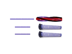 Escova principal do rolo do filtro ad-hepa para dyson v6 dc59 dc62 sv03 com 3 peças tiras de pelúcia macias para dyson v6 v7 v8 v10 v11