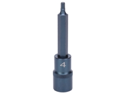 Chave De Impacto Com Bit Hexagonal De Aço Liga S2 Longa 100x4 Ferramenta De Hardware Resistente À Ferrugem