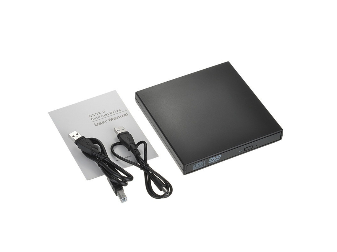 Gravador De Cd-rw Externo Universal Usb 2.0 E Leitor Dvd/cd