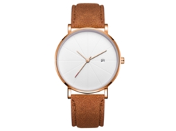 Reloj Analógico De Cuarzo Con Dial Redondo Moda Simple Accesorio De Joyería