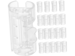 Conjunto de 20 alfinetes transparentes e antiderrapantes para lençóis e colchas.