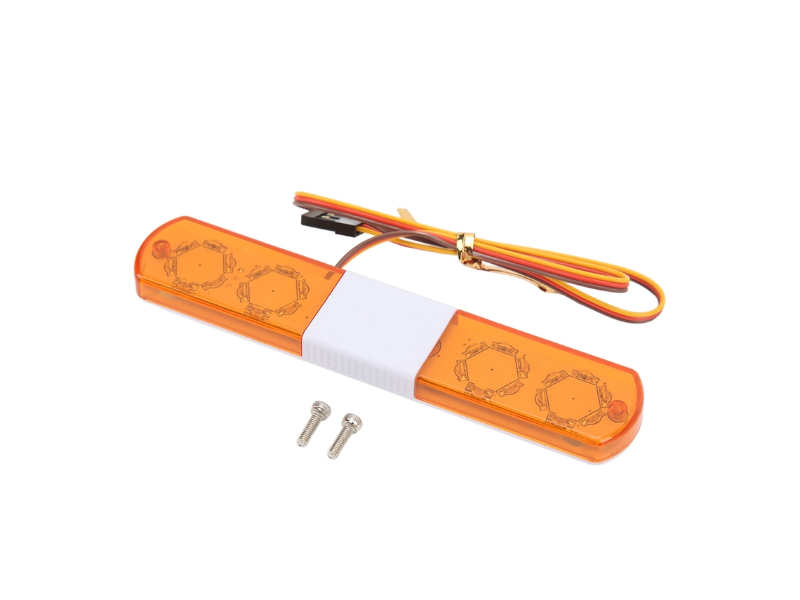 Mali luz de Polícia Led Rc com 4 Modos Simulação Flash para Carros Rc 1/8 1/10 Amarela