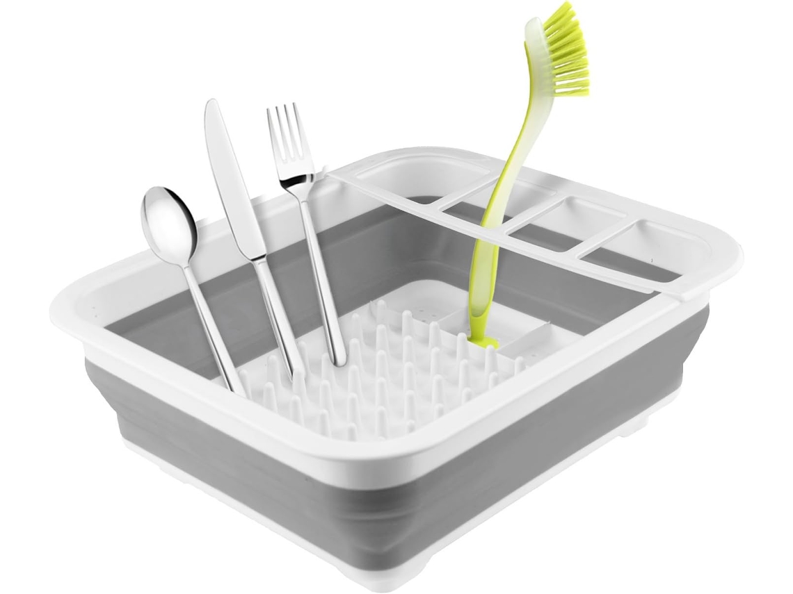 Organizador Versátil Para Louças, Material Pp Ecológico Que Garante Durabilidade E Segurança, Alças De Silicone Antiderrapantes Para Uso Estável, Esco