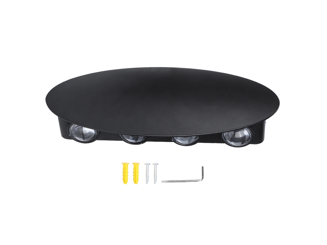 Lâmpada de Parede Led Externa 8w Impermeável Ip66 Branco Quente Ac85 265v para Corredor Jardim