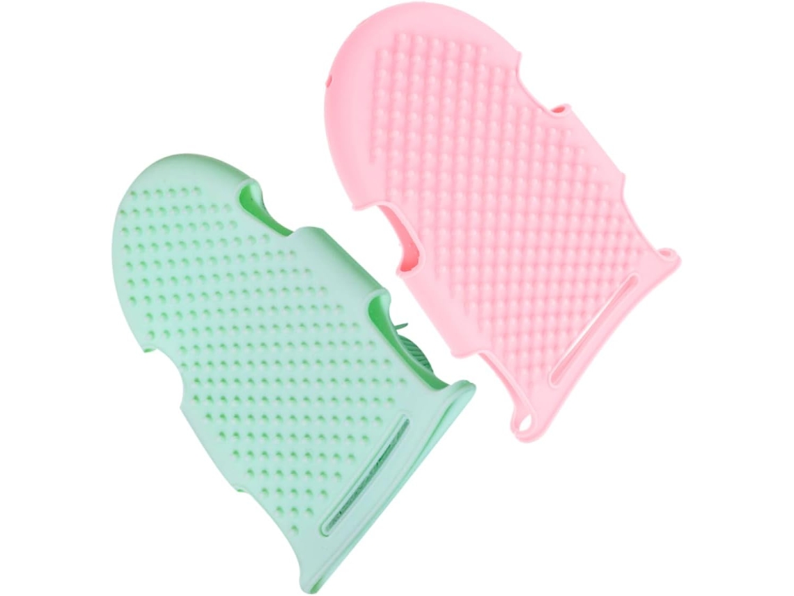 Conjunto De 2 Escovas Banho Silicone Hemobllo Para O Corpo, Esfoliação Fácil E Confortável, Esponja De Banho Lavável