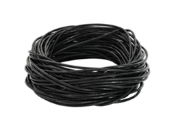 Vidaxl Corda De Couro 1 Preto Ø1 Mm X 10 M Couro