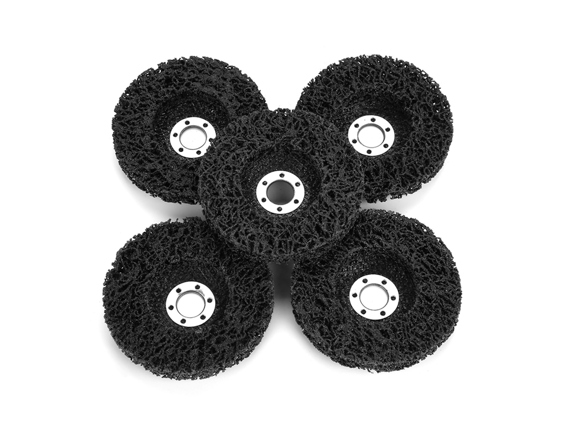 Laxiscreed Disco De Banda De Poliéster Preto, 5 Peças, 100mm Para Lixadoras Angulares
