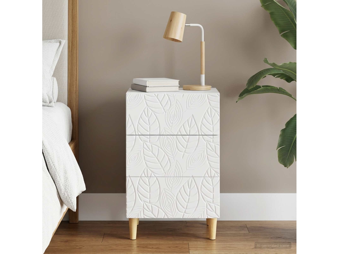 Vidaxl Mesa-de-cabeceira Branco 43 X 39,5 X 66,5 Cm