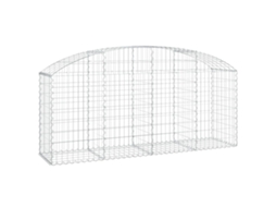 Gabion Basket, Gabion Baskets Vidaxl Prateado Ferro (200 X 50 X 80/100 Cm)