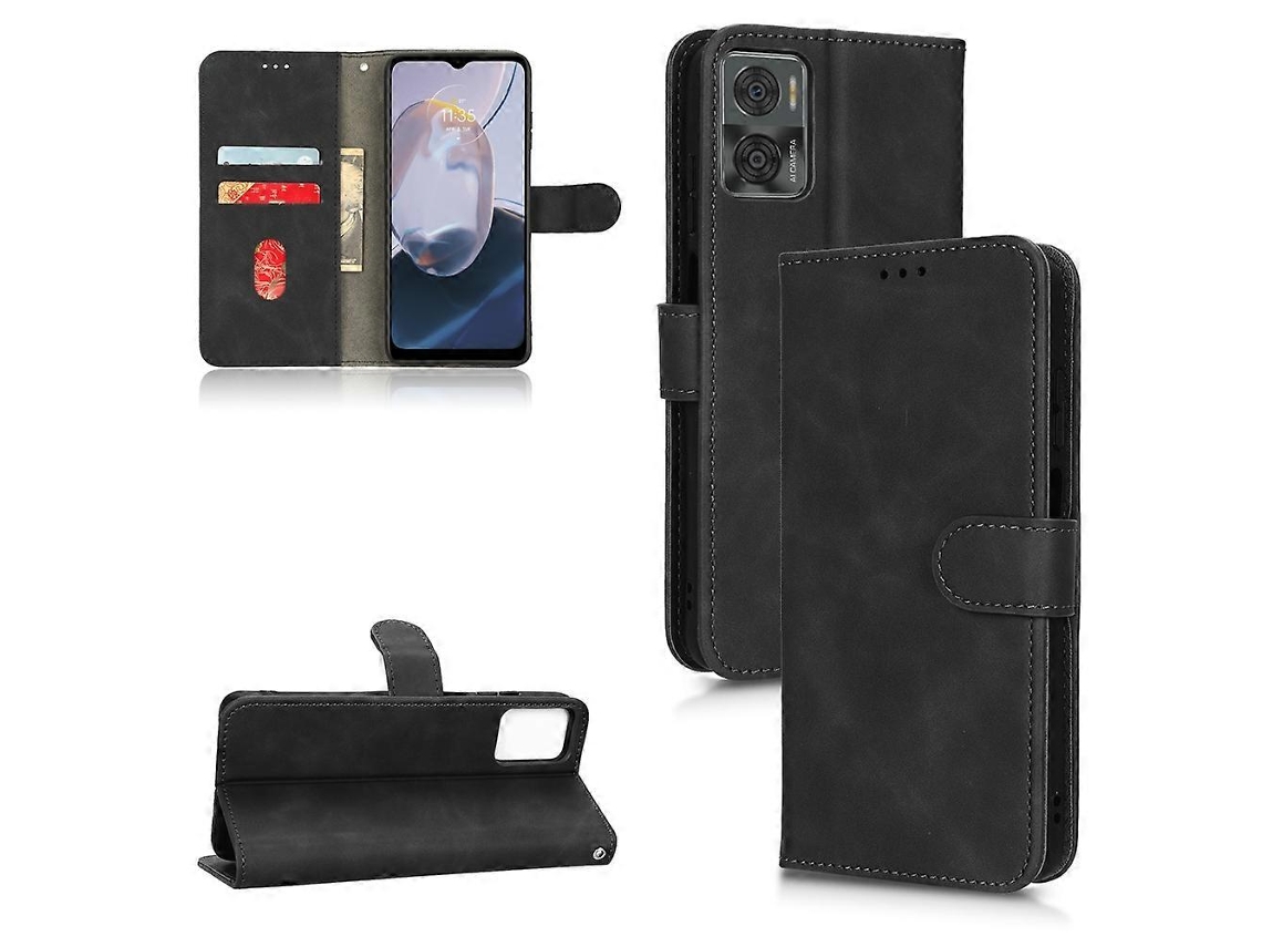 Capa De Couro Sintético Com Fecho Magnético Para Motorola Moto E22 4g / E22i 4g