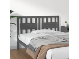 Vidaxl Cabeceira De Cama 125,5x4x100 Cm Pinho Maciço Cinzento