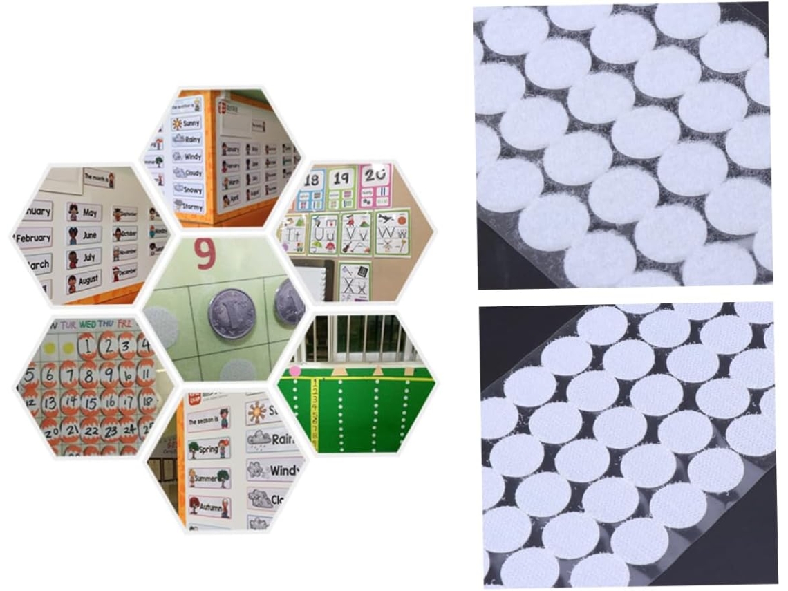900 Peças de Adesivos Redondos Autoadesivos com Velcro, Resistentes À Água e Práticos. SFUSHOS