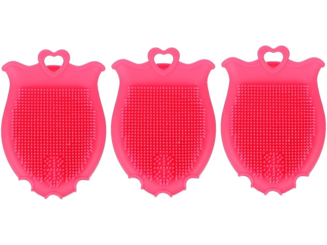 Conjunto De 3 Escovas Banho Silicone Para Meninos E Meninas, Acessório De Banho Massageador Para Meninos E Meninas