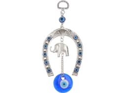 Colgante en forma de herradura de metal azul turco. GOKOCO