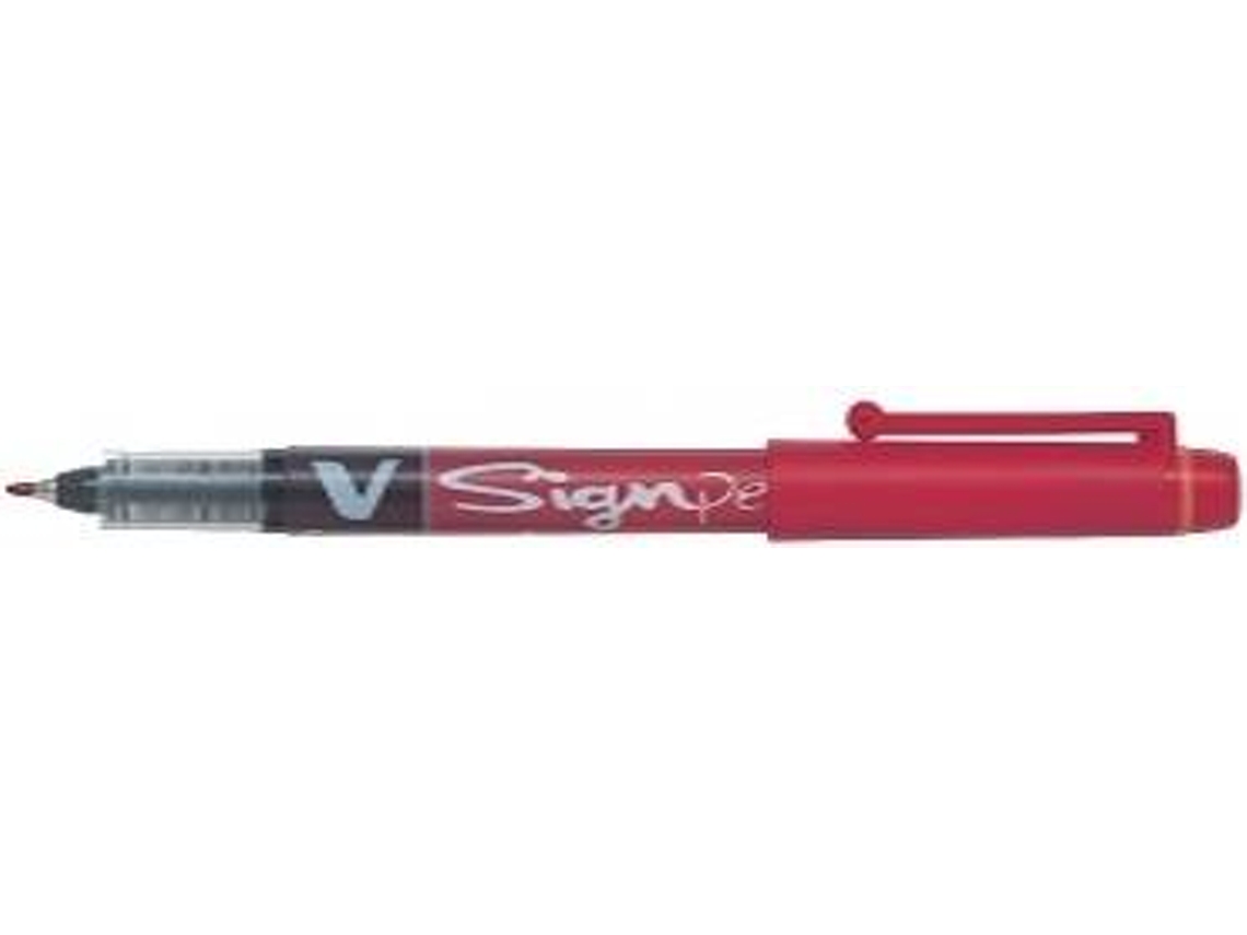 Caneta Fineliner PILOT V-Sign Pen Vermelho