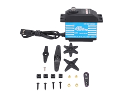 Mali servo Motor Digital Rc com Engrenagem de Metal Ip68 À Prova D'água Alta Torção para Carros de Controle Remoto 1/12 1/10 1/8 Azul