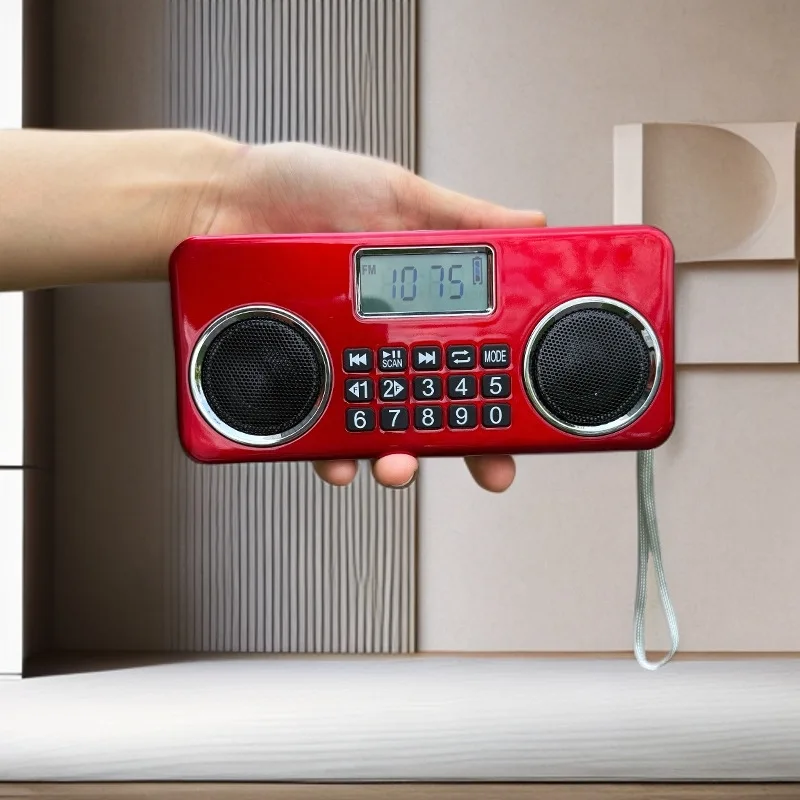 Rádio MDUG Portátil Bluetooth com Despertador, Visor Led, Chamadas Mãos Livres, Aux, Cartão Tf