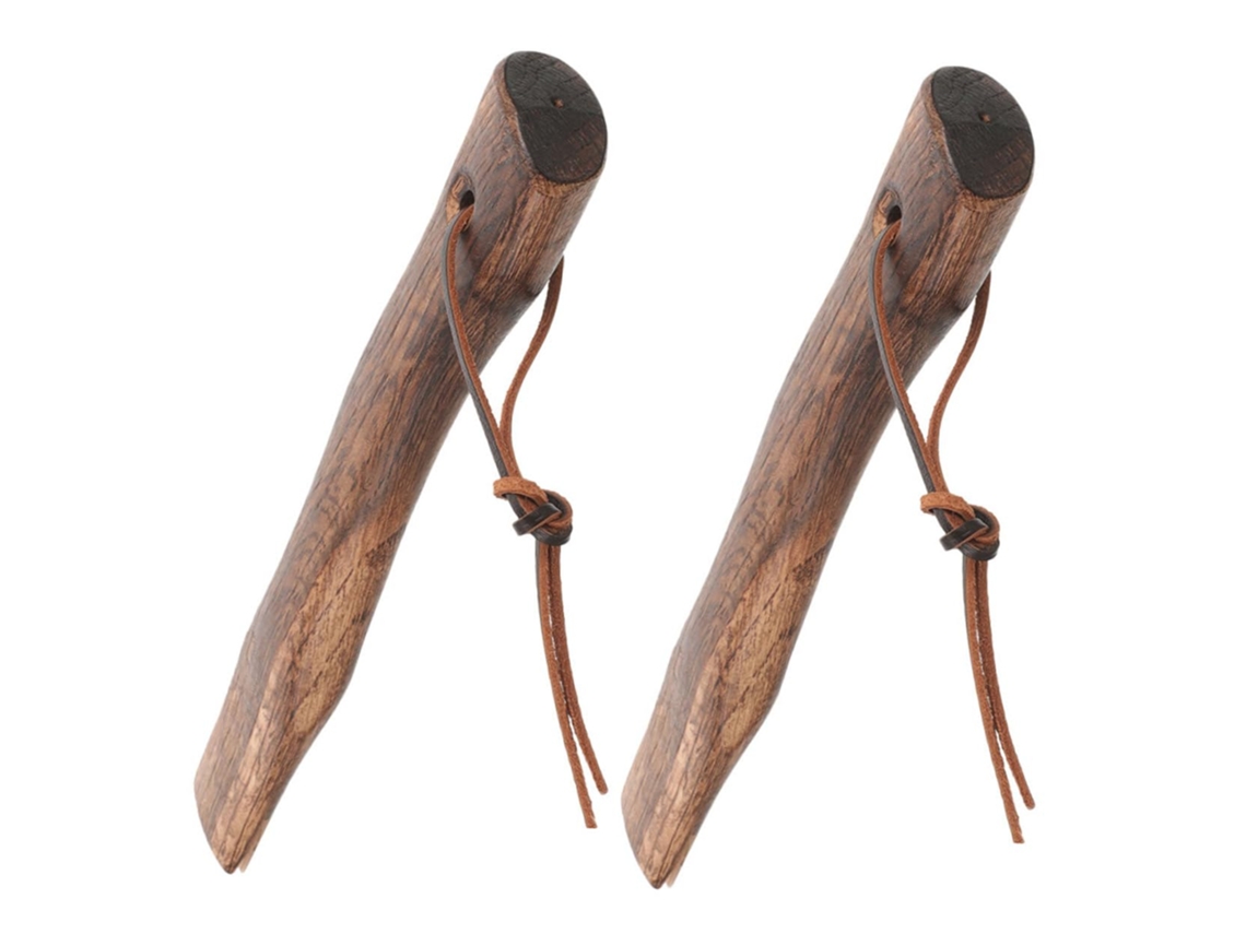 Mini Machado Com Cabo De Madeira, 2 Peças, Acabamento Liso, Para Jardim E Lenha | Conjunto