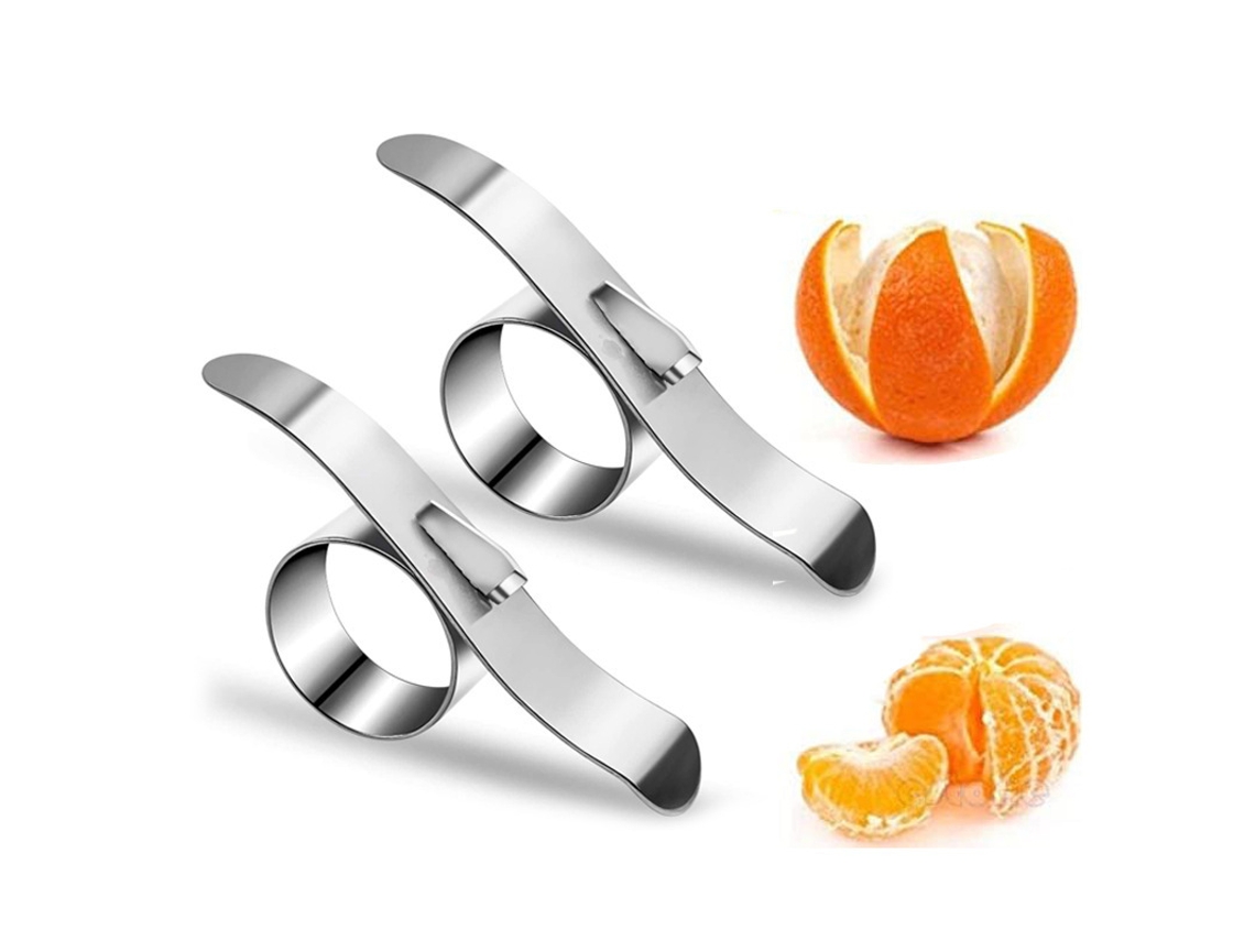 2 Descascadores De Laranja Em Aço Inoxidável