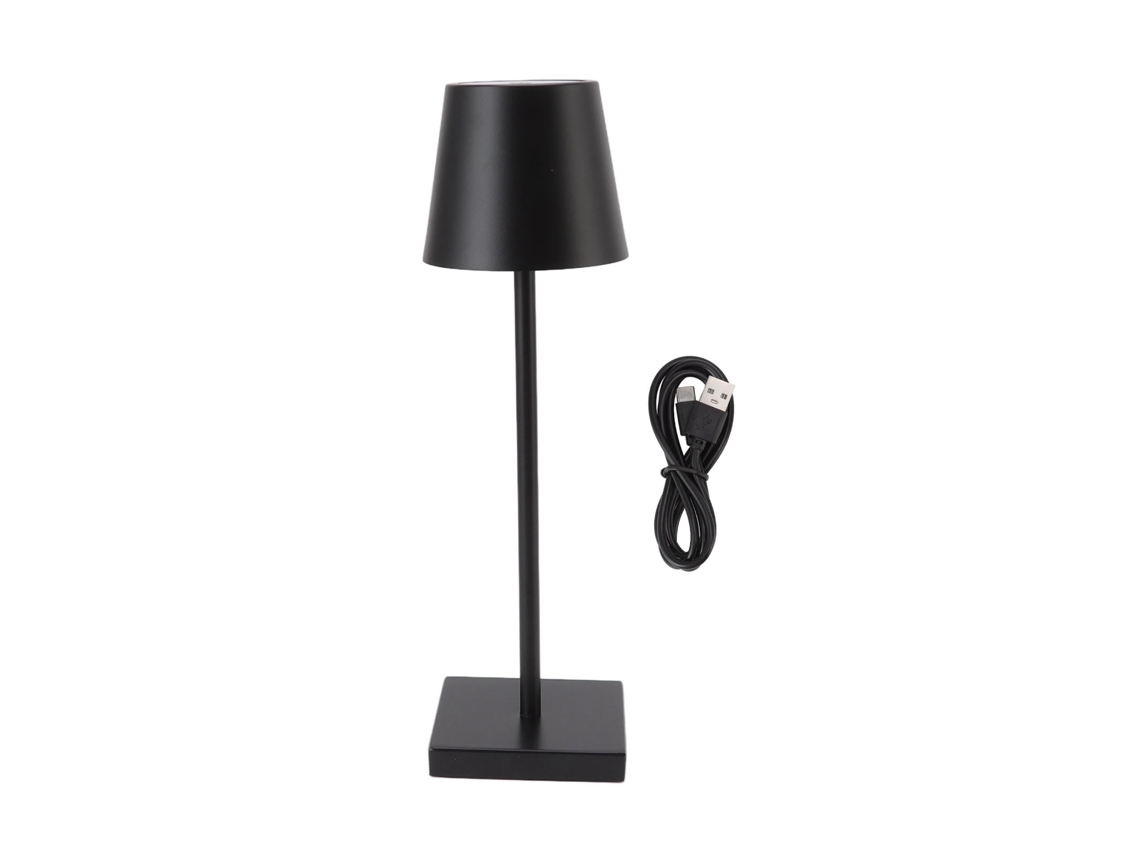 Rebe-lâmpada De Mesa Led Tática Sem Fio Recarregável Ajustável De Brilho Moderna Simples Para Restaurante Bar Preto