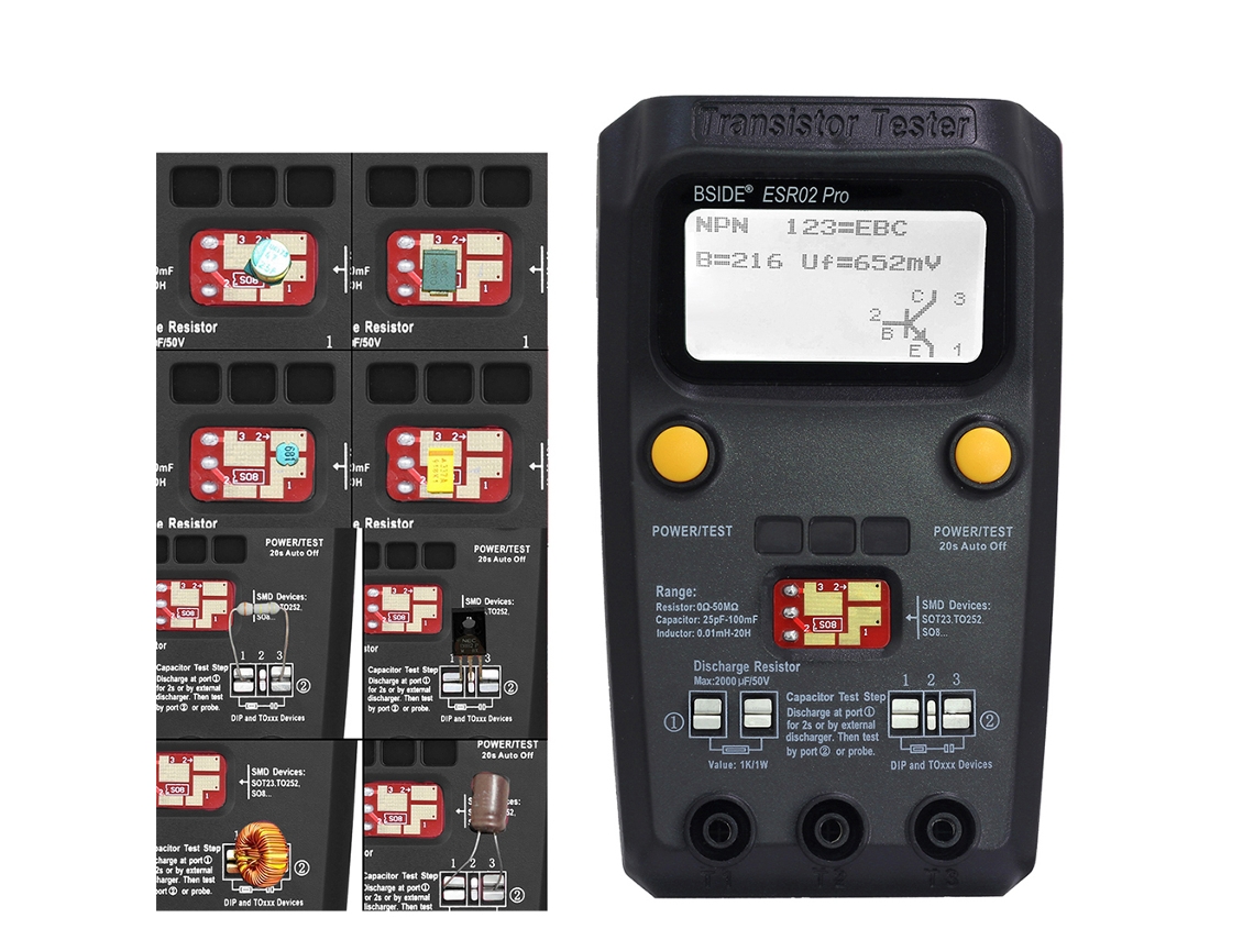 Testador Digital Multifuncional Transistor