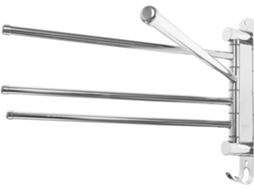 Suporte Para Toalhas Em Aço Inoxidável 304 Com 4 Barras Giratórias Para Banheiro, Instalação Sem Furos, Design