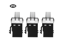 3 Peças Módulo Rj45 180 Graus Cat6 Utp Conector Adaptador de Rede Informática