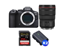 Eos R6 Mark Ii + Rf 24 70mm F/2.8 L Is Usm + 1 Sandisk 256gb Uhs ii 300mb/s + 2 Canon Lp e6nh + Ebook “20 Dicas para Fotos Que Impressionam” CANON