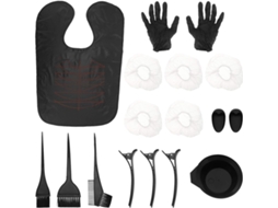 Kit profissional de coloração capilar em embalagem plástica transparente com Pente Para Colorir.