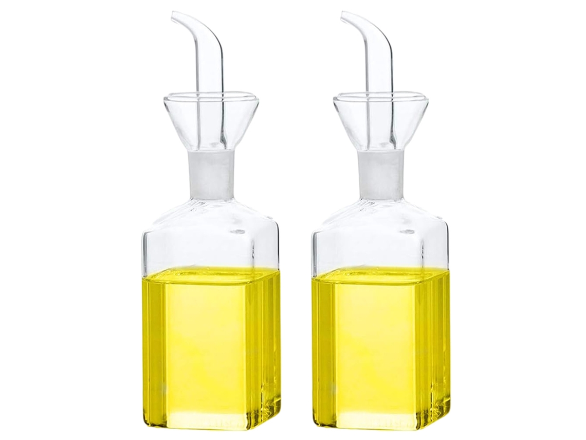Conjunto de 2 Garrafas de Vidro Dispensador de Azeite e Vinagre para Cozinha NEVEANCE