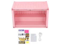 Ats estante para Figuras Miniatsura com Led, Resistente À Poeira, Empilhável, para Brinquedos e Modelos, Rosa