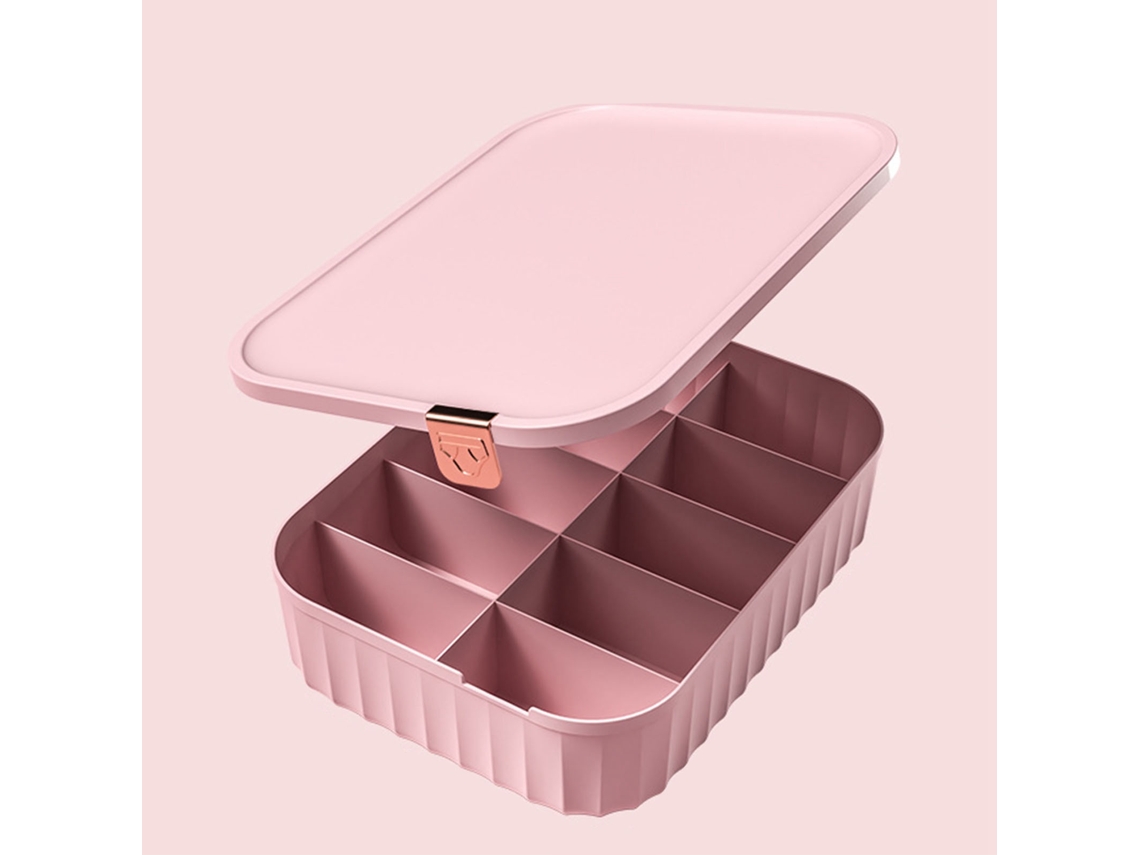 Organizador de gaveteiro para meias e roupa íntima com 10 compartimentos divisórias pink S/MARCA