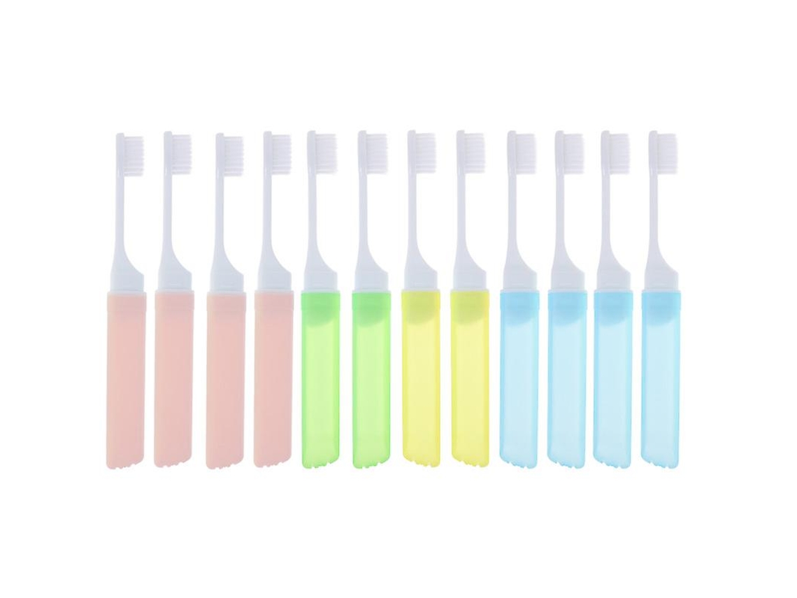 12Pcs Mau Hálito Escova de Limpeza Escova de Dentes Dental Escovas de Dentes de Viagem para Adultos ALLINLESS