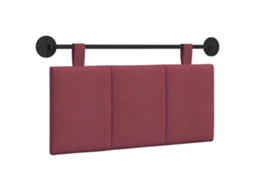 Conjunto 1 Cabeceira Suspensa Vidaxl Vermelho Veludo (90 X 55 X 5 Cm)
