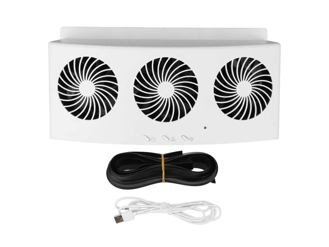 Ventoinha de Exaustão Carro 4000 Rpm 3 Ventiladores Usb